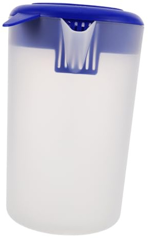 HYTROVE Jarra De Plástico 5 Litros Con Asa y Tapa, Recipiente Para Jugo Resistente, Jarra De Agua De Gran Capacidad, Multiusos Para Bebidas Frías, Adecuado Para Fiestas y Uso Comercial