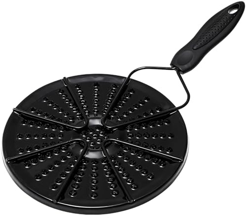 Handle Design Gas Stove Heat Diffuser Plate, Iron Round Simmer Plate, Optimizes Heat Distribution and Burning Prevention, for Slow Cooking and Non-Stick Pots Ideal