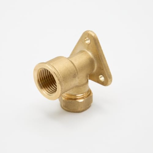 Plumb Bliss Wall Plate Compression Elbow 15mm x 1/2