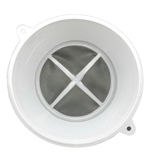 60 Mesh Paint Strainer, Reusable Fine Mesh Filters with Stable Plastic Cover Fits 5 Gallon Buckets, for Painting, Oil, Food - Easy to Clean
