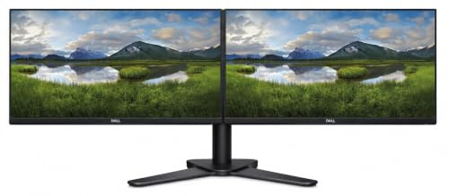 Dell Dual monitor Bundle Set - 2x P2419H 24 Inch Full HD 1080p IPS LED Monitor, HDMI DISPLAY VGA USB, Dual Monitor Leg Base Stand (Renewed)