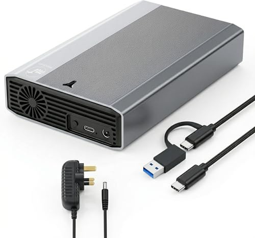 ModusTech 14TB Desktop External Hard Drive (NOT-PORTABLE) — Vault Pro USB-C 3.1 (5Gbps) High-Speed HDD for PC, Mac, Laptop & Console, Backup Storage, 2-Year Warranty (Black)