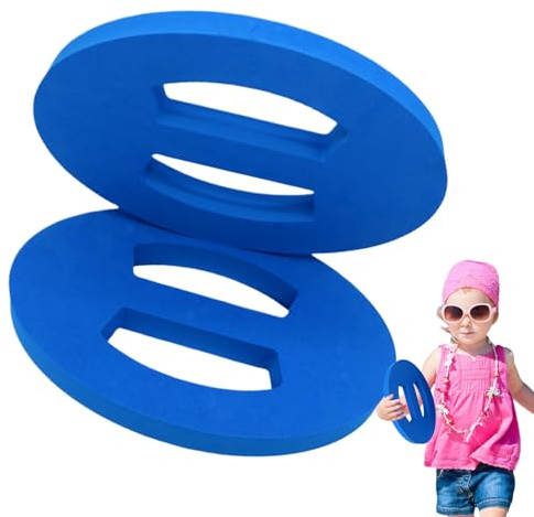 Piscina de Pesos de Agua – 2 discos de Natación de Mano de EVA, conjunto de con mango duradero, herramienta de fitness en la piscina con fácil uso, resistencia ajustable, ideal para principiantes