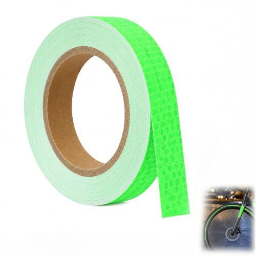 1 Pieza Cinta Reflectante Adhesiva Verde, Cinta de Seguridad Autoadhesiva 10m X 2.5cm, Cinta Reflectante de Alta Visibilidad Y Resistente Al Agua, para Bicicletas, Motocicletas, Camiones, Vehículos