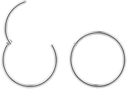 (7mm) acciaio chirurgico 18G con segmento a cerchio incernierato anello per naso trago setto cartilagine elica orecchini Sleeper da