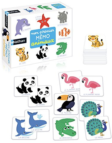 Nathan - Il mio primo promemoria per animali - Gioco di memoria - Scoperta degli animali del mondo - Gioco educativo - Giocare in famiglia - Per bambini dai 2 anni