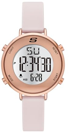 Skechers Women's Magnolia Digital Chronograph Watch, Rose Gold and Blush Pink Women's Digital Watch