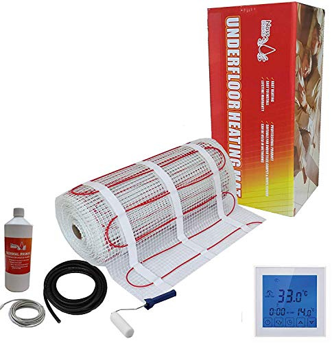 Electric Underfloor Heating kit 150w - 12.0m2 - White Touch Thermostat