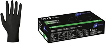 100 Handschuhe Nitril® Black in Größe S - puderfrei Untersuchungshandschuhe