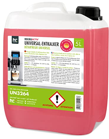 Höfer Chemie 2 x 5 L (10 L) Universal Entkalker mit Farbindikator für Kaffeemaschinen & Kaffeevollautomaten