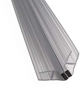 Kristhal Magnetdichtung für Duschtüren 90°, Duschtürdichtung für 6 oder 8 mm Glas, Dichtungspaar mit Magnetstreifen, Anschlag aus 2x 45° Magnetdichtung, Art.Nr. 008AW+008A1W (8 mm Glas)