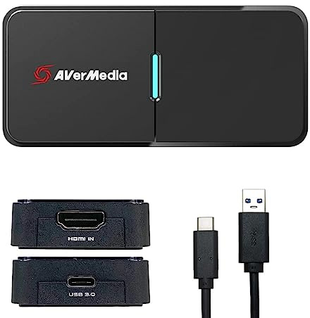 AVerMedia Live Streamer Cap 4K-Broadcast Live, Vlog or Record via Action Cam, Camcorder, DSLR or Mirrorless Camera in 1080p60 or 4K 30fps, HDMI Video Capture Card, USB 3.0 (BU113)