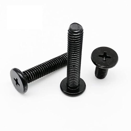 Viti M3*4/5/6.5 Vite a testa a testa sottile piatto vite testa di wafer in acciaio zinco nero placcato (Color : 1000pcs, Dimensione : M3x5 D5.5x1.2)