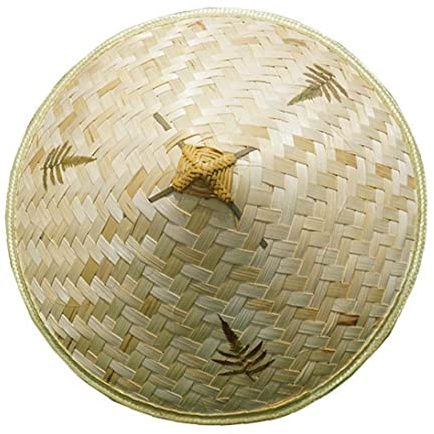 Danlai Chapeau en Rotin De Bambou Confortable Rétro Fait À Main Tissage Chapeau De Paille Tourisme Ferme Casquette Pêche Agriculteur Pêcheur Parasol Chapeau