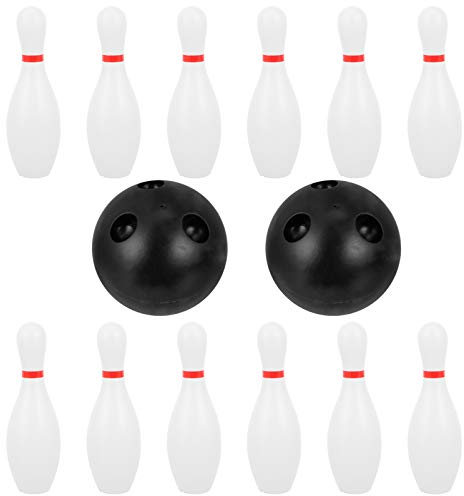 STOBOK 1 Set Kids Bowling Set 2pcs Bowling Balls 10 Pcs Bowling Bottles Set Indoor Outdoor Bowling Game Giant Bowling Games Fun Sports Games Plastic Bowling Toy for Children