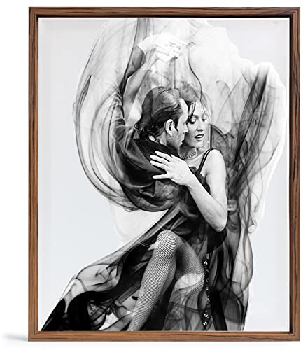 Bilderrahmen Leerrahmen für Leinwand Bilder auf Keilrahmen | Format 42x59,4 cm DIN A2 in Nussbaum Holz Optik