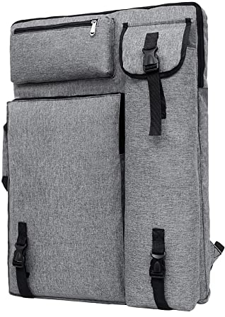 IBLUELOVER Transporttasche A2 Zeichnungtasche Zeichenbrett Rucksack für Zeichenplatten Wasserdicht Aufbewahrungstasche Malerei Künstler Tragetasche Multifunktional Zeichentasche Skizzieren Tasche