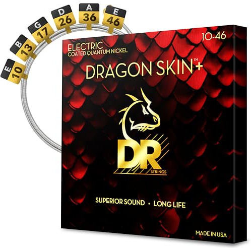 DR DEQ-10 - Corde per chitarra elettrica DRAGON SKIN+™ 10-46 - corde per chitarra elettrica