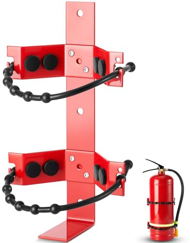RattanView 4 Pcs Fire Extinguisher Bracket, 2.5 Lb and 5 Lb, Red