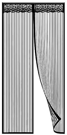 Magnetic Fly Screen Door Heavy Duty Fly Door Screen Anti Mosquito Mesh Partition with Powerful Magnets and Full Frame Magic Tape Automatically Close Door Curtain