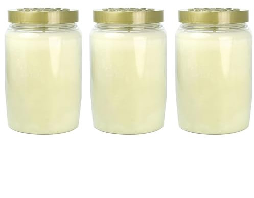 Set di 3 candele devozionali 3 giorni bianco – Candela Novena – Culto cristiano in cera vegetale