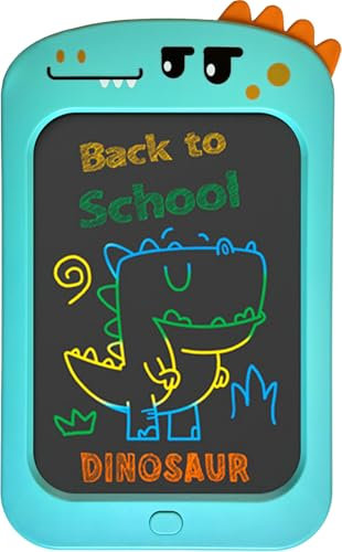 LCD Writing Tablet for Kids,Colorful Drawing Board for Toddlers,Doodle Pad with Pen for Travel,Unicorn Educational Toys for Age 3 4 5 6 Boy Girls also Adult with ASD (Dinosaur)