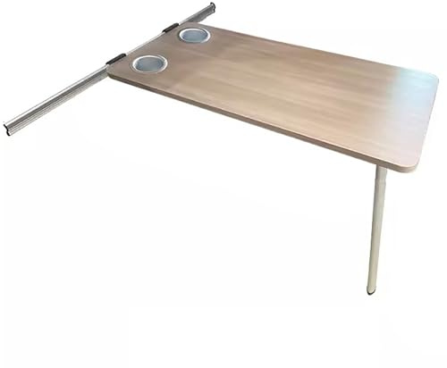 RV-Dinette-Tisch, Faltbarer RV-Tisch, Caravan, Wohnmobil, Klappbein + Tisch + Schieber-Set, abnehmbar, für Wohnmobile und Wohnmobile (Farbe: Holzmaserung A)