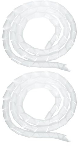 QUARKZMAN 2pcs Enroulement de câble en Spirale, 9 Ft - 1-inch Enroulement de Fil en Spirale pour câbles et Gaines pour PC TV Ordinateur Fils électriques Organisation, Blanc