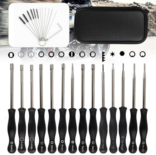 YIK TUNG 14 Pcs Carburetor Adjustment Tool Kit for 2-Cycle Small Engine,Carb Adjusting Tool Kit for Stihl Poulan Husqvarna Echo Trimmer Weedeater Chainsaw Carburetor