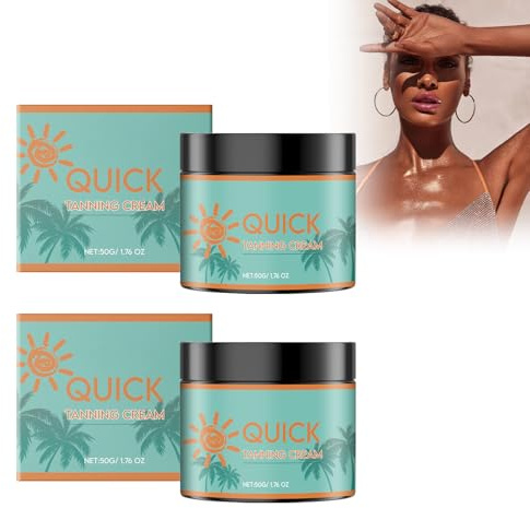 2 Piezas Leche Corporal con Efecto Bronceador, Crema Hidratante Autobronceadora, Self Tanner Cream, Bronceado Exterior sin sol, Hidratante No Pegajosa, Adecuada para Todo Tipo de Piel
