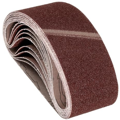 Kozelo 10 Pcs Sanding Belts 76mm x 533mm 60 Grit Aluminum Oxide | Belt Sander Paper for Belt Sander Metal Grinding Wood Working Weld Rust Removal