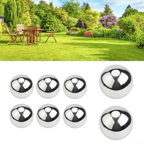 Boules flottantes en acier inoxydable pour décoration de fontaines d'eau et d'extérieur (51 mm)