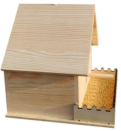 Outdoor Wooden Bird Shelter | Cozy Vented Nesting Box and Perch | Ideal Habitat for Hummingbirds, Parrots, Cockatiels, Perfect for Gardens, Orchards, Parks and Schoolchildren