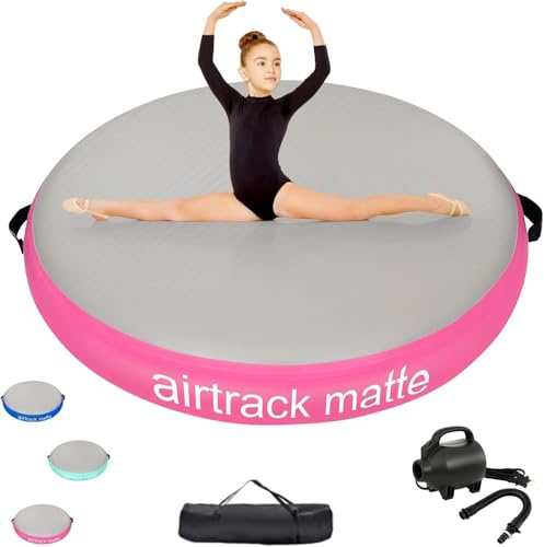 Airtrack Matte Airspot, Circular gymnastics mat 20CM Height Diameter 100CM/140 Inflatable Tumbling Matte Air Barrel