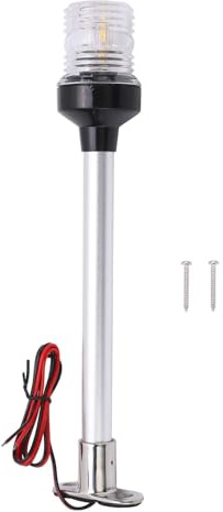 VOBOR Navigationsleuchte, Signalleuchte für Segeln, Allround 360° Reinweiß Einstellbare Wasserdichtes Signallicht,12 Zoll LED Navigationslichter für Boote Yacht 12V~24V