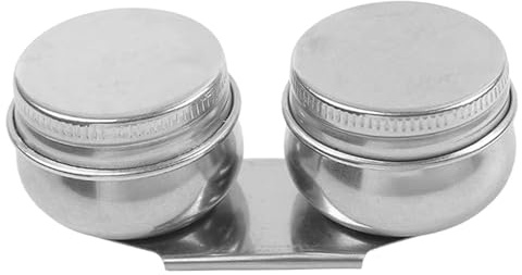 PartyKindom Tazza Palette Olio in Acciaio Inox, Bocca Ampia Argento | Pigmento e Trementina, Tenuta Anti-perdita, Leggero e Facile da Usare per Pittura Indoor