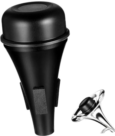TOYZFRIENDY Plastikstahl Trompetendämpfer Schwarz Leicht Praktisch Übungsdämpfer Für Trompete Musikinstrumentenzubehör Geräuschreduzierung Robust Kompakt Für Unterricht Und Auftritte