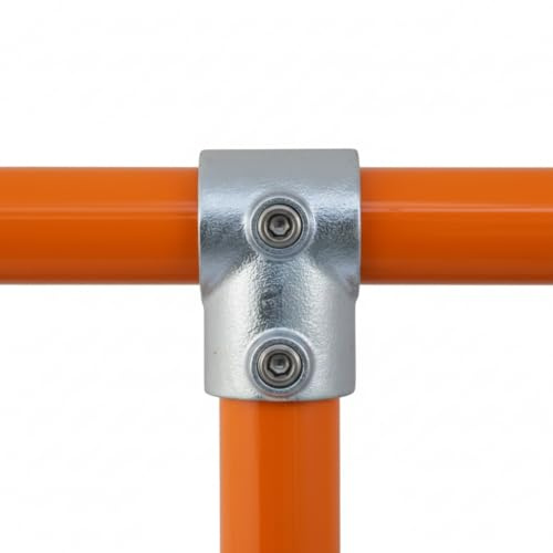 101D Short Tee Key Clamp Fittings for Standard 48.3mm Tube | Heavy Duty Galvanized Iron Handrail, Railing & Scaffold Tube Clamps