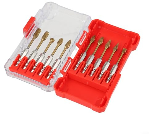 Hartmetall-Frässtift-Set, 10 Stück, 35,6 cm, für Metallarbeiten und Steinschnitzarbeiten
