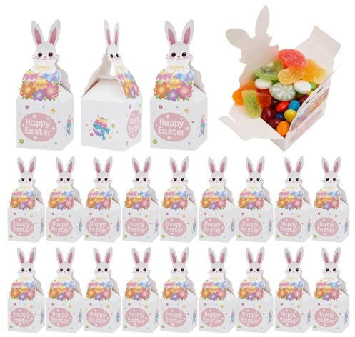 Fruusv Påskboxar | 24 Bitars Påskharpapp Vårdekor | Påskgodispåse Med Snacks Och Godis - För Barn Pojkar Och Flickor Med Choklad Kakor Snacks Godis Skola Helg Fest Favorer