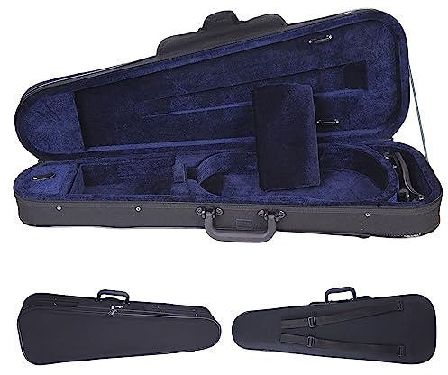 Aileen CSV102 Basic Professional Triangular Lightweight Suspension Carry Violin Hard Case - 4/4 Full Size Black