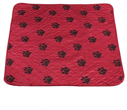 SOULONG Waschbare Inkontinenz-Unterlage für Hunde, Welpen, 4-Schicht Design, Wasserundurchlässig, Saugfähig, 70 x 80 cm, Rot