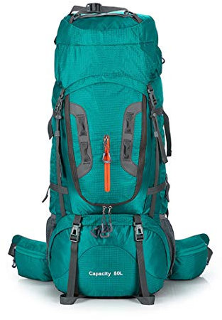 KLZUOPT Wanderrucksack 80L Großer Outdoor-Rucksack wasserdichte Reisetaschen Camping Wandern Damen Kletterrucksack Herren Sporttasche