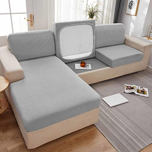 MTHGH Sofa Sitzkissenbezug,Stretch 4/3/2/1 Sitzer/L Form Samt Sofabezug Elastische Couch Kissenbezüge Husse Überzug Bezug Für Sofa Sitzkissen,S-1-seater（50-65cm）