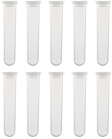 QUARKZMAN 21.3 x 108mm Centrifugeuse Tubes 20ml x 10PCS Polypropylène Centrifugeuse Tubes avec Snap Casquette pour Laboratoire, [Transparent]