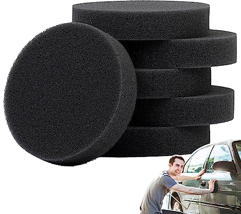 Almohadillas aplicadoras | Juego de almohadillas de pulido para coche de cera | Esponja de disco de pulido de coche, herramienta de limpieza manual para amortiguador de coche, pulidor, detalle,