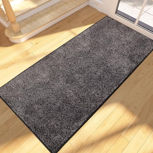 FCSDETAIL Paillasson Interieur Long 60 x 150 cm, Tapis d'Entrée Antidérapant et Lavable en Machine, Tapis de Sol Douces Absorbantes pour Chien, Entrée, Porte, Couloir, Passage et Cuisine