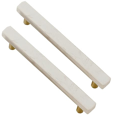 2 Stück Kabinett Griffe Marmor ziehen,Türgriff Sockel aus Aluminium,Schublade Knöpfe,Kleiderschrank Knauf, Stangengzieht Griffe,Möbelknäufe Kommode Kabinett knopf (Hole distance 96mm)