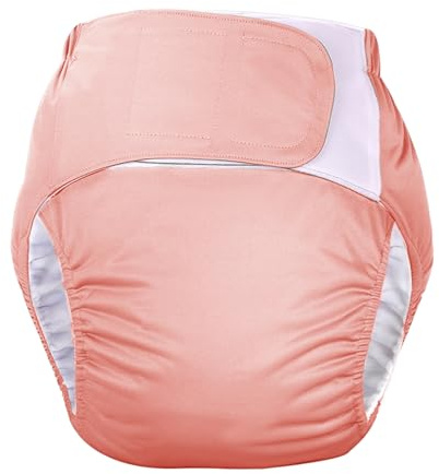 harayaa Couche-culotte en tissu lavable pour adulte, housse de couche-culotte pour adulte, sous-vêtements d'incontinence imperméables, rose