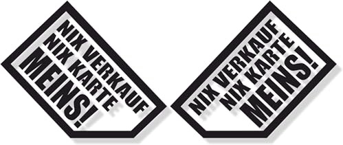 Aufkleber NIX VERKAUF EXPORT KARTE MEINS DUB Auto Sticker Set